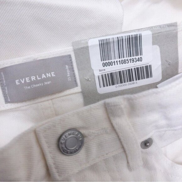 NWT Everlane The 90s Cheeky Jean 23 White Organic Cotton High Rise - Picture 5 of 13